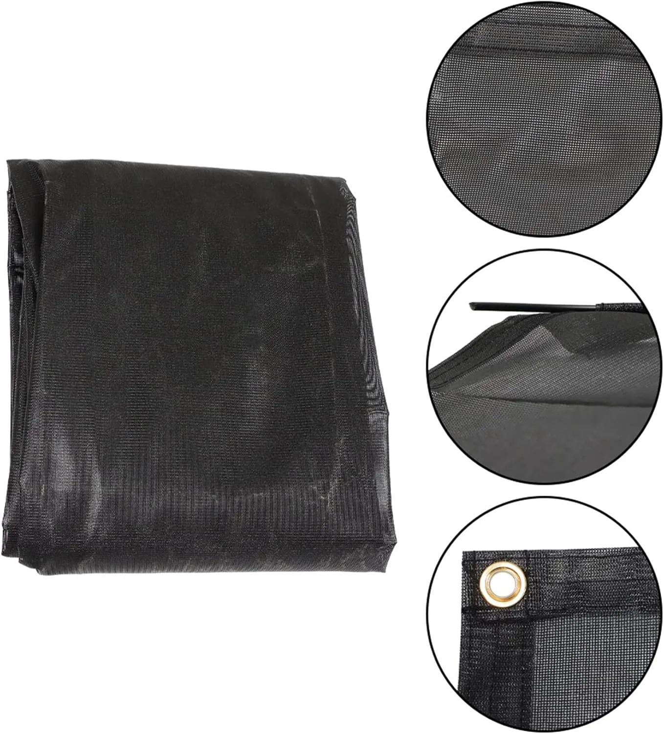 1Set 6FT x 19FT 3in Rv Awning Sun Screen Rv Fron Awning Complete Kit UV Blocking Black Grid Improves Shadow Protection Privacy Peplacement for Rv Travel Outdoor Camping