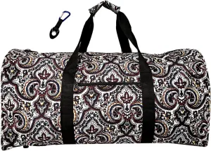 21 in Print Duffle, Overnight, Carry on Bag with Outside Pocket and Shoulder Strap (Blank - New Orleans)