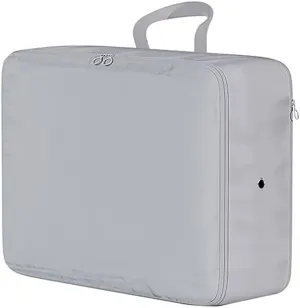 2PCS Compression Packing Cube Wardrobe Drawer Puffer Jacket Storage Foldable Luggage Suitcase Organizer Compressed Travel Clothes Bag(Gray,40X30X18)