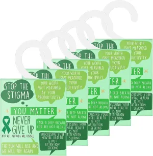 50 Pcs Mental Health Awareness Scents Sachets Bulk Green Ribbon Sachets Bags with Inspirational Quote Christmas Women Gifts Long Lasting Air Freshener