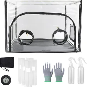 ACover Large Still Air Box Mushroom, Mushroom Grow Bag Kit Mycology Fume Hood Propagation Stations Grow Kit Monotub Kit Mushroom Planting Bag Tent for Spores Horticulture Supplies,31.5x 20.5x 20.5inch