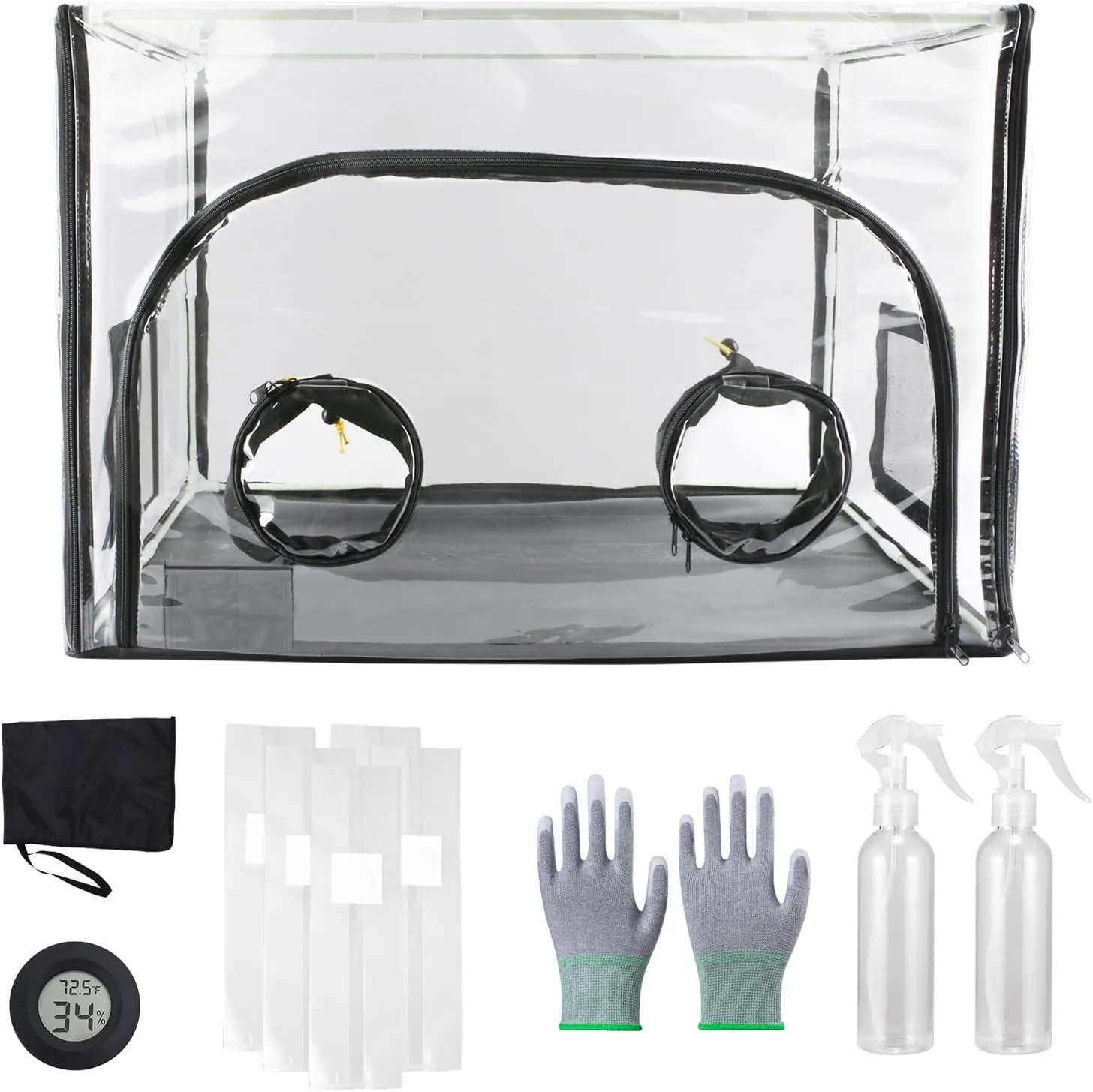 ACover Large Still Air Box Mushroom, Mushroom Grow Bag Kit Mycology Fume Hood Propagation Stations Grow Kit Monotub Kit Mushroom Planting Bag Tent for Spores Horticulture Supplies,31.5x 20.5x 20.5inch