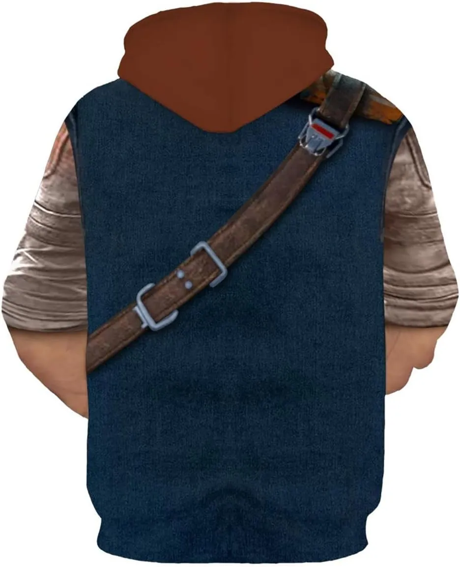 Adult Anakin Skywalker Tano Jawa Costume Halloween Cosplay 3D Printed Classic Battle Pullover Hoodie