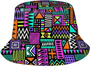 African Bucket Hat for Men Women African Ethnic Tribal Style Fisherman Hat Fashion Summer Sun Caps