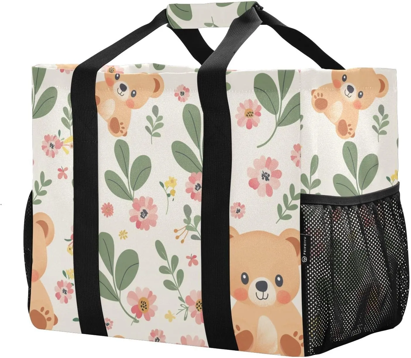 ALAZA Cute Sloth and Palm Leaves Seamlee Waterproof Beach Tote Bags