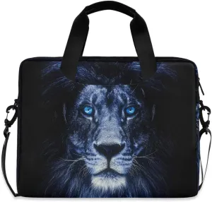 ALAZA Portrait of Lion Animal Laptop Case Bag Sleeve Portable Crossbody Messenger Briefcase w/Strap Handle, 13 14 15.6 inch