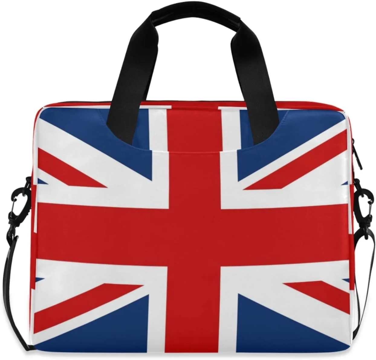 ALAZA UK British Flag Laptop Case Bag Sleeve Portable Crossbody Messenger Briefcase w/Strap Handle, 13 14 15.6 inch
