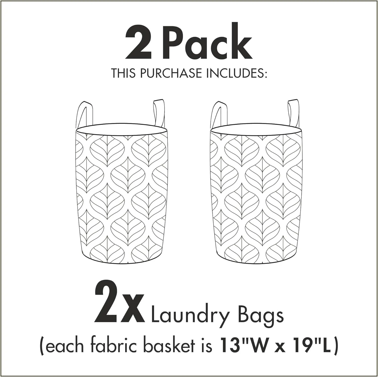 Ambesonne Colorful Laundry Bag Pack of 2, Blossoming Nature Rainbow Colored Foliage in Watercolor Style Spring Illustration, Hamper Basket with Handles Drawstring Closure, 13" x 19", Blue Multicolor