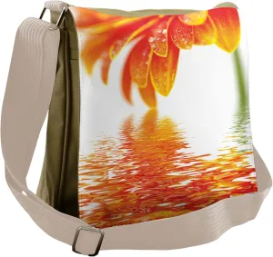 Ambesonne Flower Messenger Bag, Sun Flower Reflection, Unisex Cross-body
