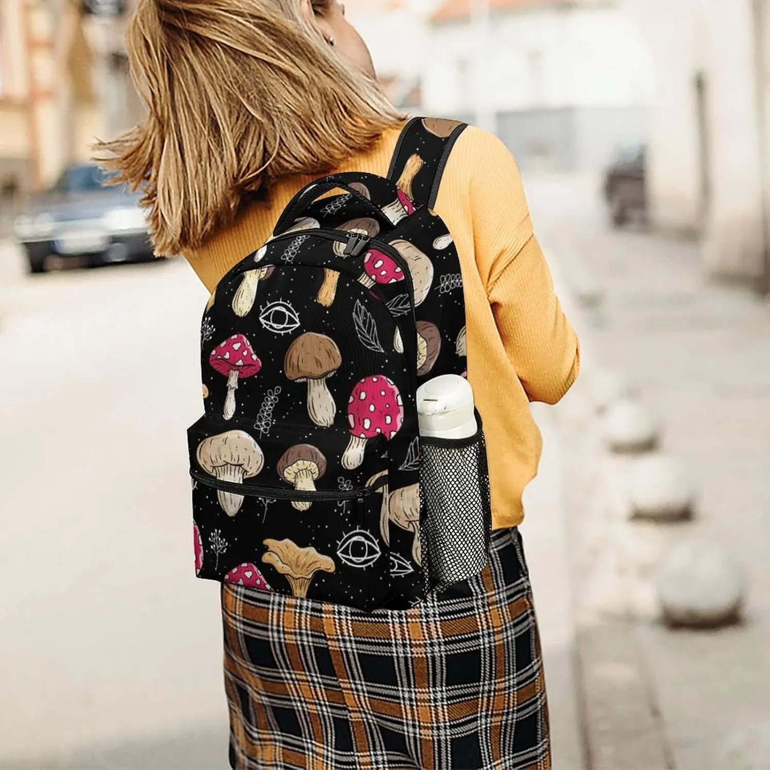 Aparajita Retro Mushrooms School Backpack Gifts Fashion Travel Laptop Backpack for Men Women Teenagers Children