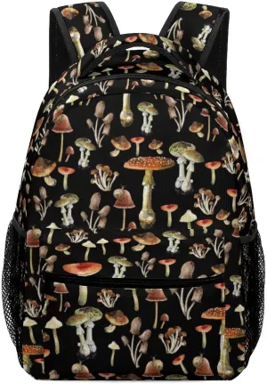 Aparajita Vintage Mushroom Collage School Backpack Gifts Fashion Travel Laptop Backpack for Men Women Teenagers Children