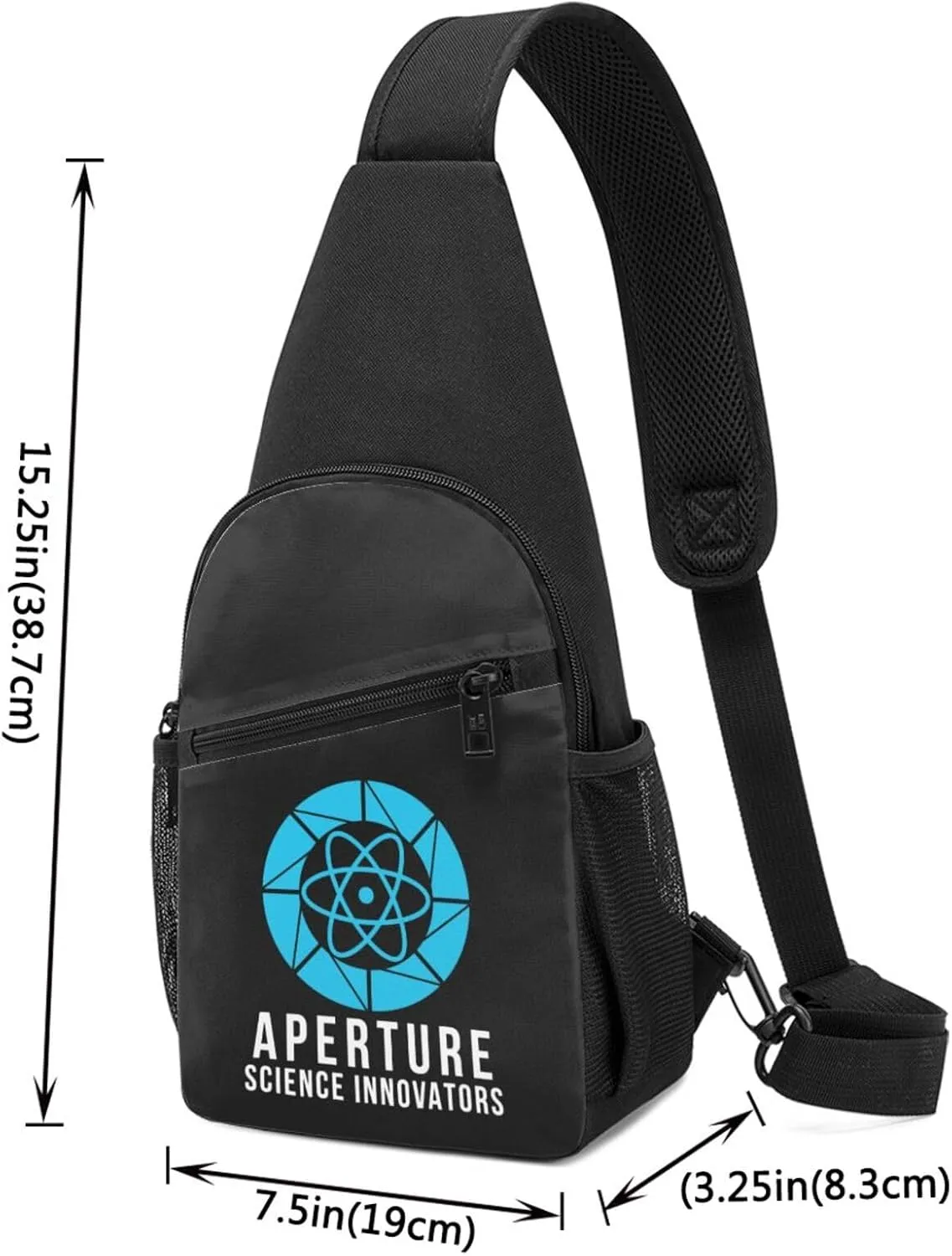 Aperture Science Sling Bag Crossbody Backpack Shoulder Casual Daypack Bags for Men Women