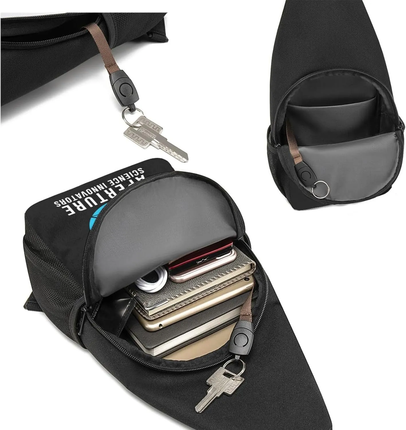 Aperture Science Sling Bag Crossbody Backpack Shoulder Casual Daypack Bags for Men Women