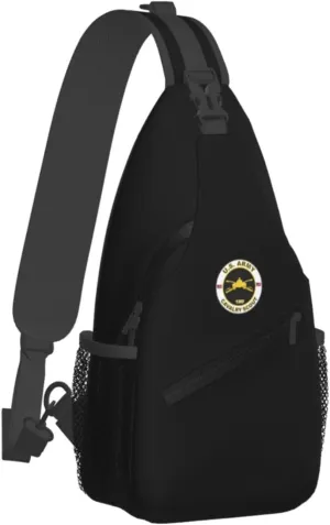 Army MOS 19D Cavalry Scout Cowboy Sling Bag for Men, Small Crossbody Sling Bags, Mini Water Resistant Shoulder Daypack for Travel, Anti Thief Chest Bag for Hiking