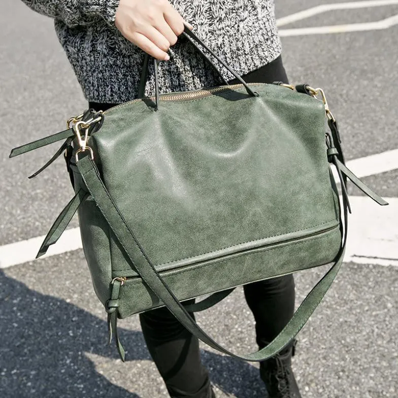 Arrive Women Shoulder Bag Nubuck Leather Vintage Messenger Bag Motorcycle Crossbody Bags Women Bag