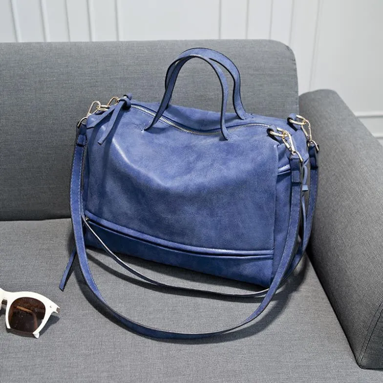 Arrive Women Shoulder Bag Nubuck Leather Vintage Messenger Bag Motorcycle Crossbody Bags Women Bag