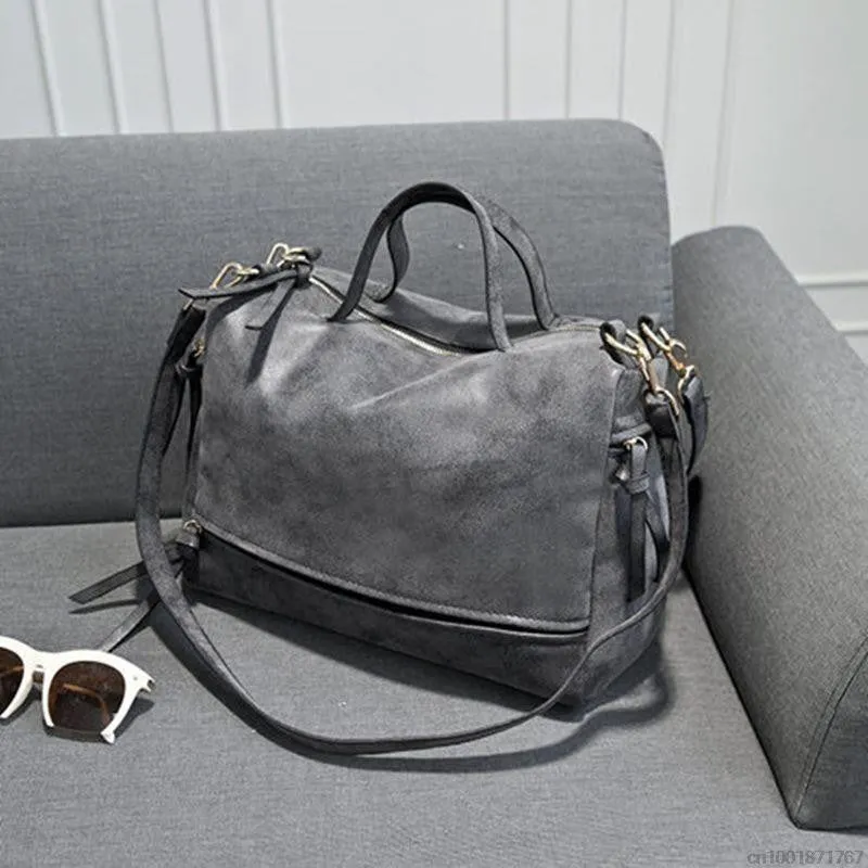 Arrive Women Shoulder Bag Nubuck Leather Vintage Messenger Bag Motorcycle Crossbody Bags Women Bag