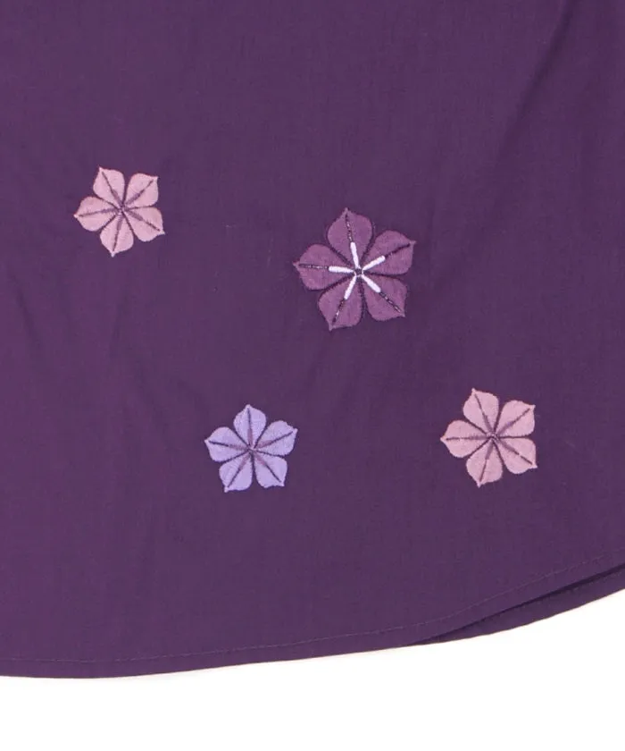 Arrow Feather Pattern & Bellflower Embroidery Shirt