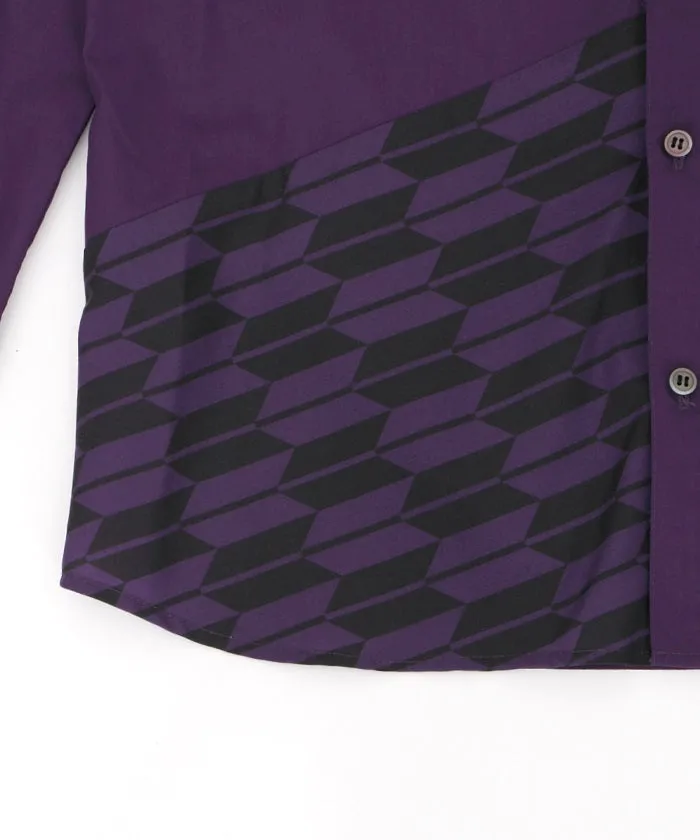 Arrow Feather Pattern & Bellflower Embroidery Shirt