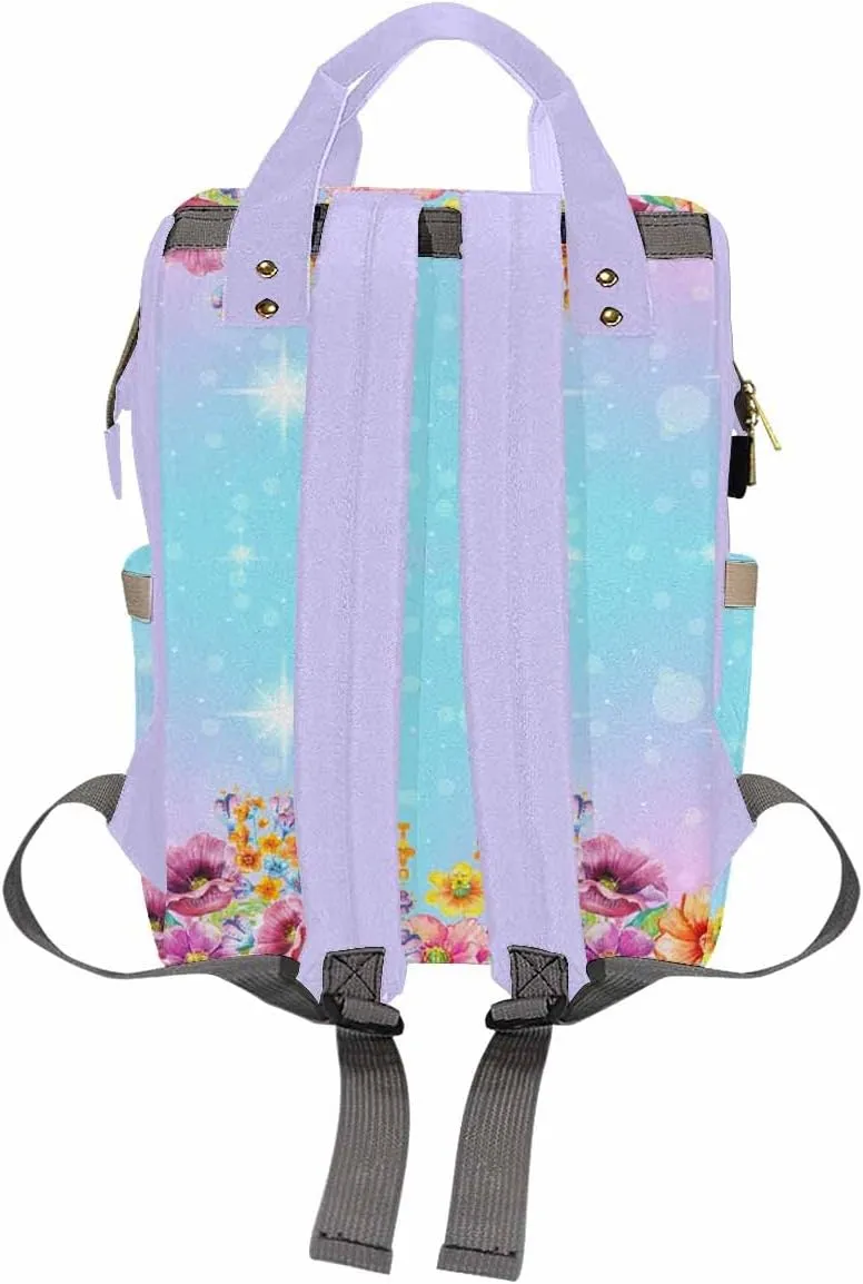 Artsadd Personalized Diaper Bag Backpack with Name Custom Princess Backpack Travel Outdoor Mommy Bag Customized Gift for Women Men Nursing Bags Gift for New Mom Dad Mother's Father's Day Gift