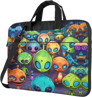 Astronaut And Alien Print Work Casual Office Laptop Shoulder Messenger Bag 13 inch 14 inch 15.6 inch