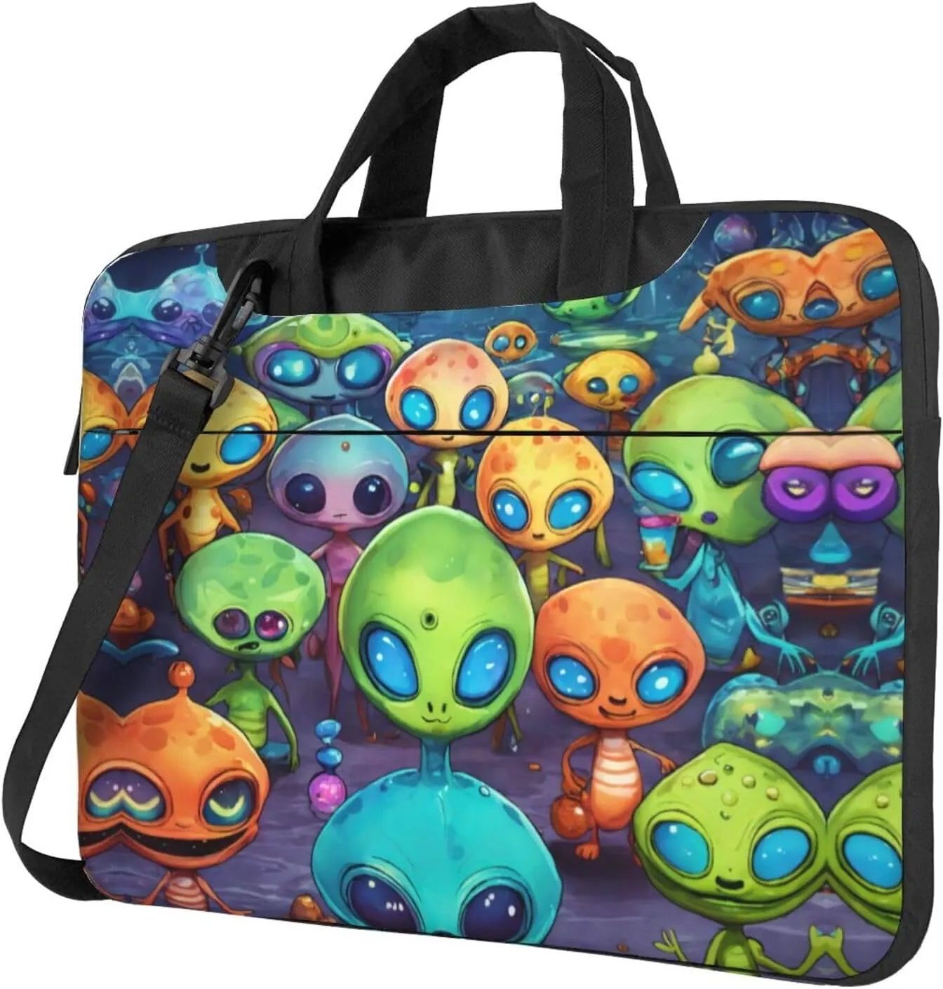 Astronaut And Alien Print Work Casual Office Laptop Shoulder Messenger Bag 13 inch 14 inch 15.6 inch