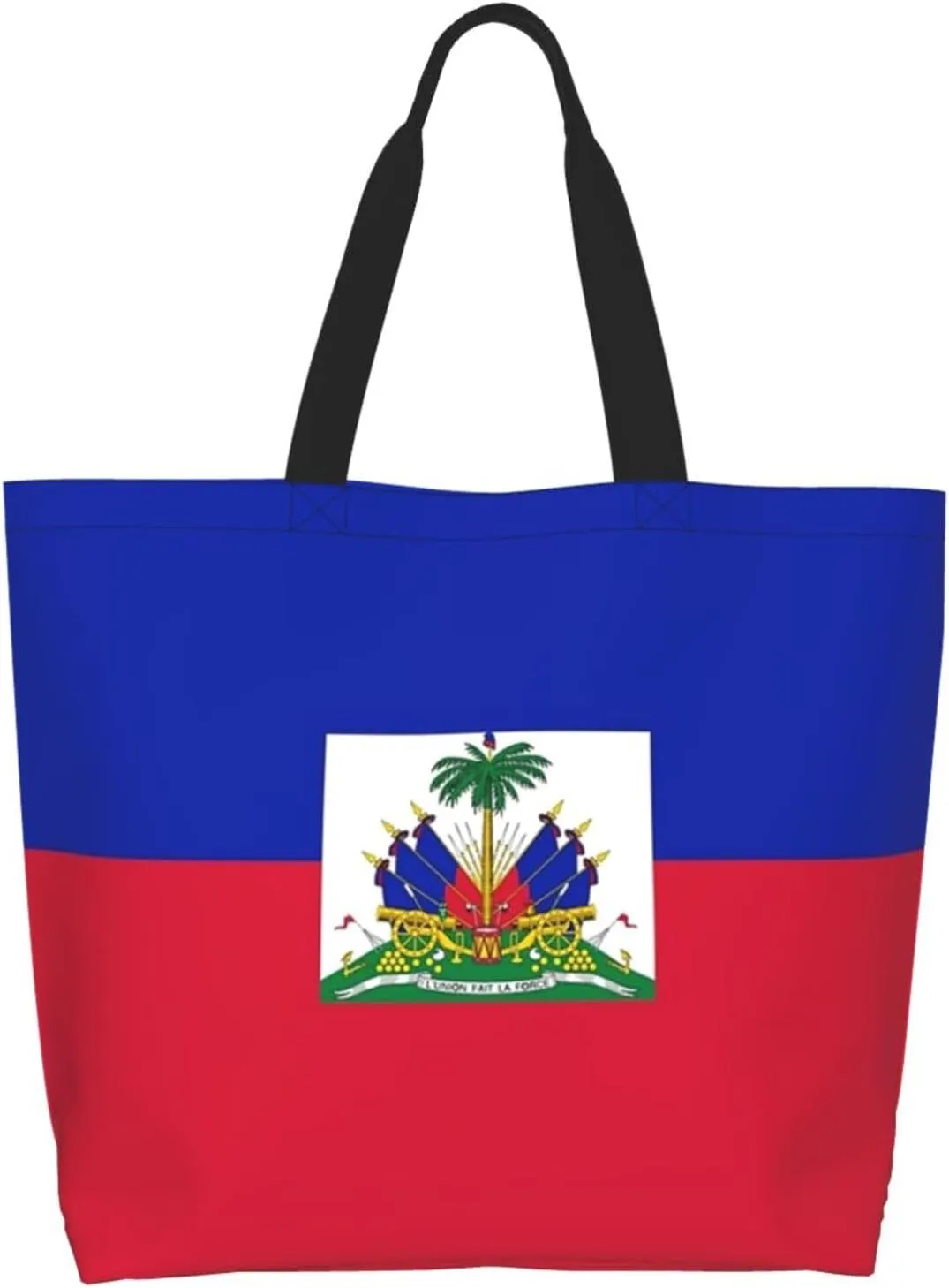 ASYG Cute Flag Tote Bag Large Women Casual Shoulder Bag Handbag Reusable Patriotic Shopping Grocery Bag