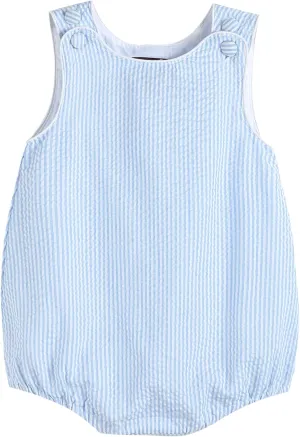 Baby & Toddler Boys and Girls Seersucker or Gingham One-Piece Bubble Romper