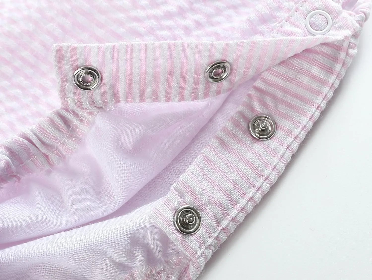 Baby & Toddler Boys and Girls Seersucker or Gingham One-Piece Bubble Romper