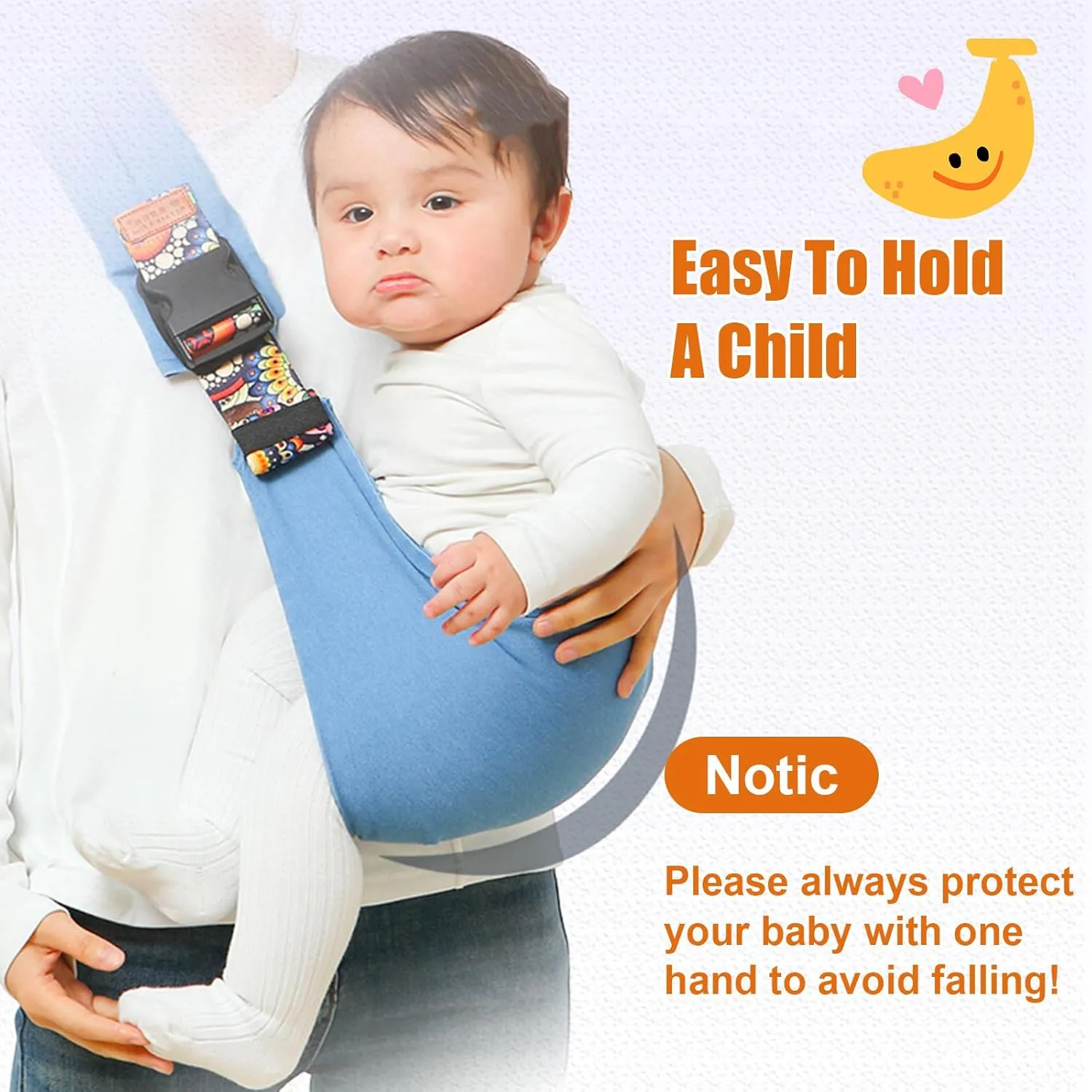 Baby Sling Carrier,Toddler Carrier, 2025 New Baby Sling,Portable and Lightweight Sling,Non-Slip Hip Seat Carrying 10-30lbs(Bluesail)