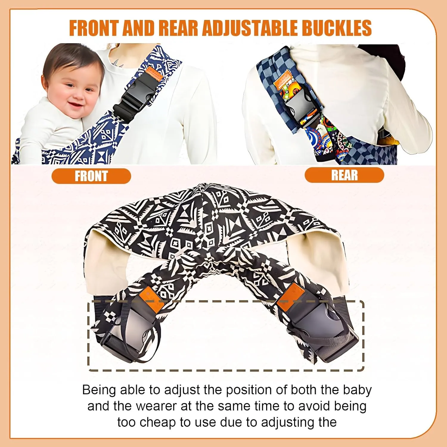 Baby Sling Carrier,Toddler Carrier, 2025 New Baby Sling,Portable and Lightweight Sling,Non-Slip Hip Seat Carrying 10-30lbs(Bluesail)