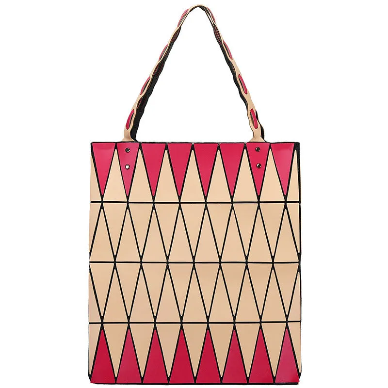 bags casual versatile new folding rhombus geometric rhombus trend portable fashion simple shoulder bag