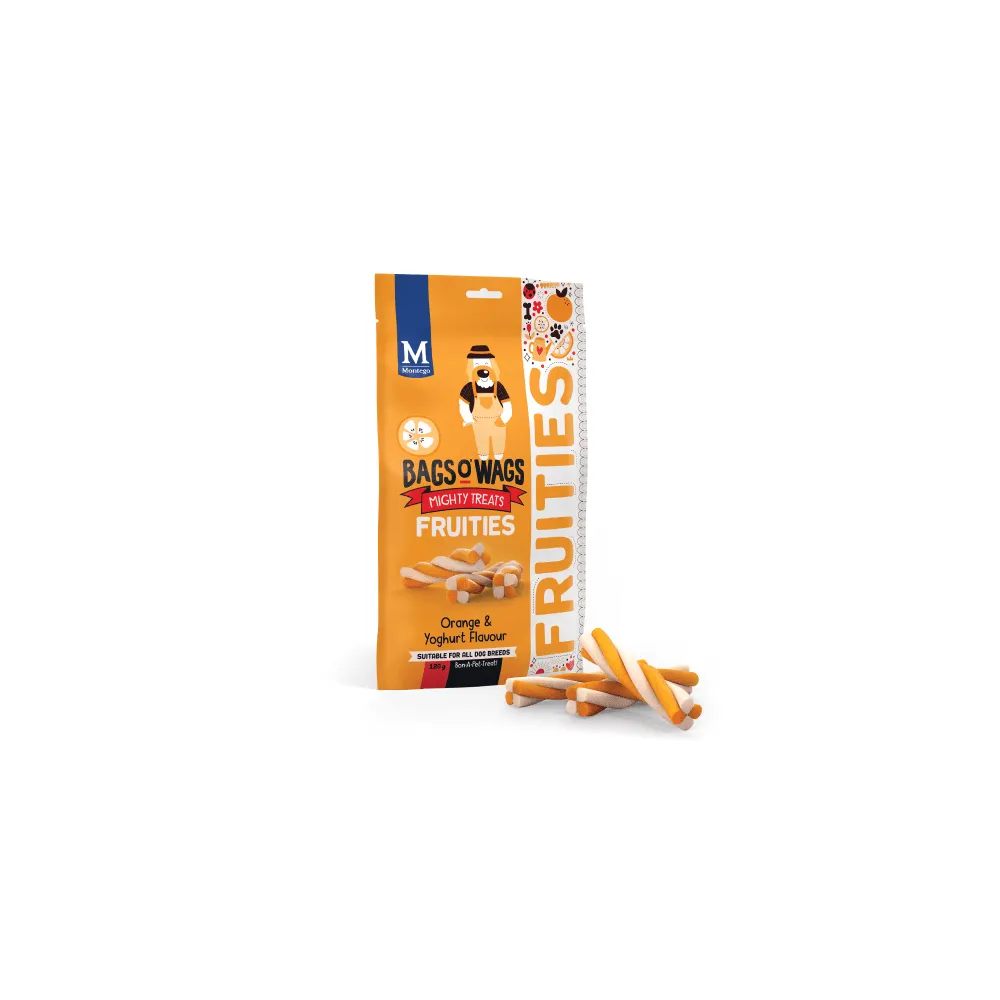 Bags O' Wags Fruities Orange & Yogart Dog Treats 120g
