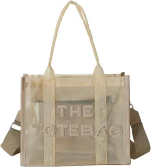 bags SwiftBuy The Tote Bag For Women Designer Bag Clear Handbags Shopping Pink Transparent Shoulder Messenger Beach Hand Bags