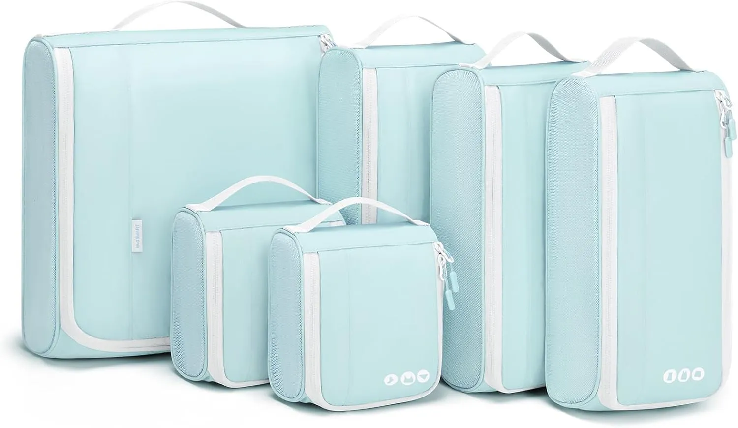 BAGSMART Keep Shape Packing Cubes for Travel, 6 Set Travel Cubes for Packing, Lightweight Suitcase Organizer Bags Set for Travel Essentials