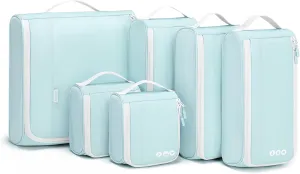 BAGSMART Keep Shape Packing Cubes for Travel, 6 Set Travel Cubes for Packing, Lightweight Suitcase Organizer Bags Set for Travel Essentials