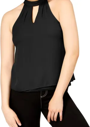 bar III $40 Womens New 1498 Black Sleeveless Halter Top XS B B