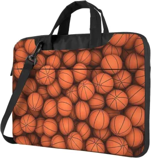 Basketball Orange Print Work Casual Office Laptop Shoulder Messenger Bag 13 inch 14 inch 15.6 inch