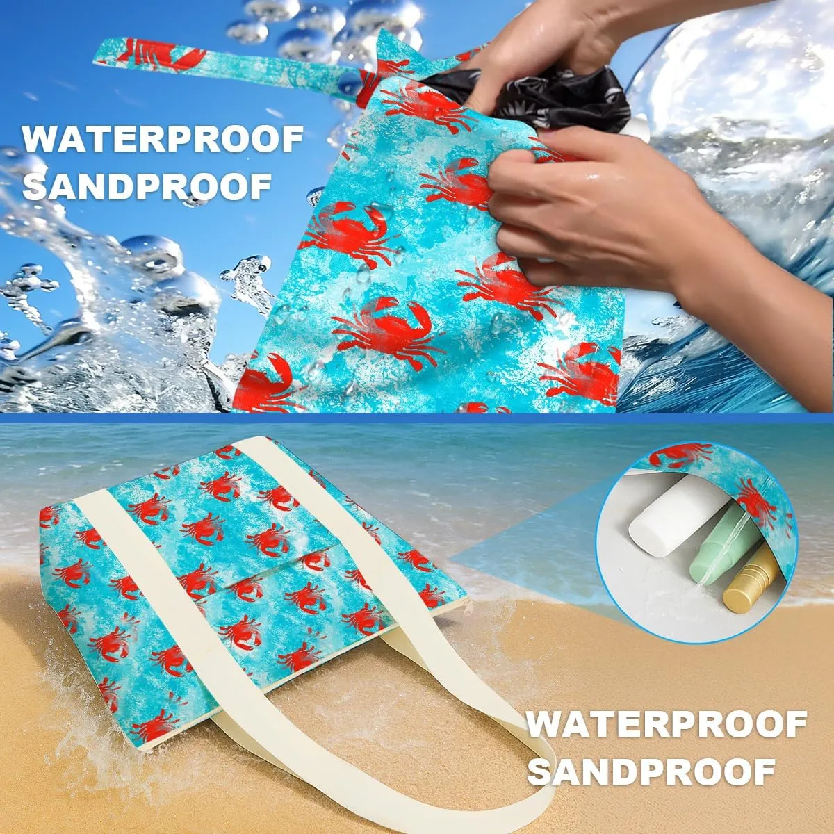 Beach Bags Wet Bag for Swimsuit Tote Bag for Friends Travel Gifts, Aloha Bags Waterproof Vacation Essential