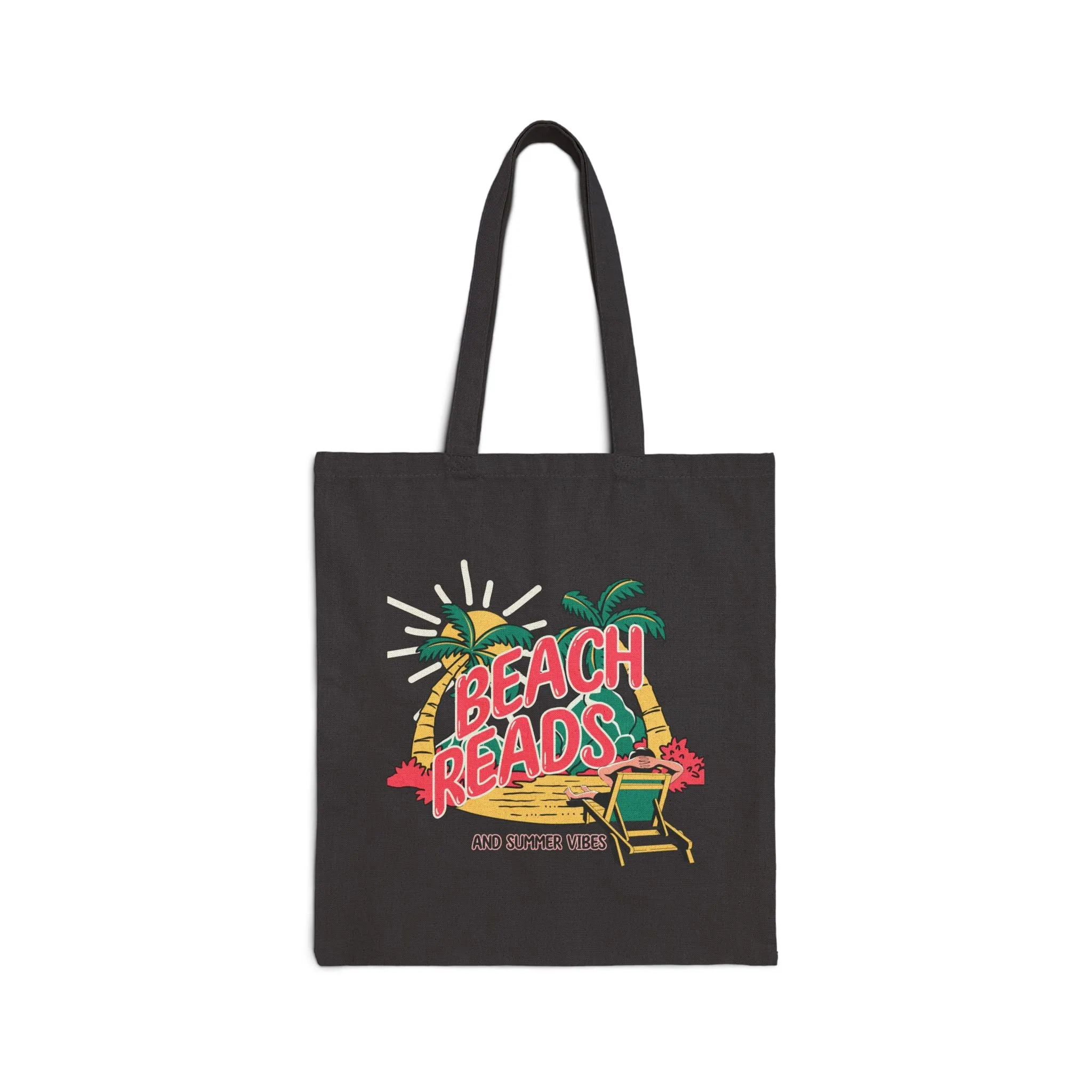 Beach Reads Tote Bag | Summer Book Lover Canvas Bag