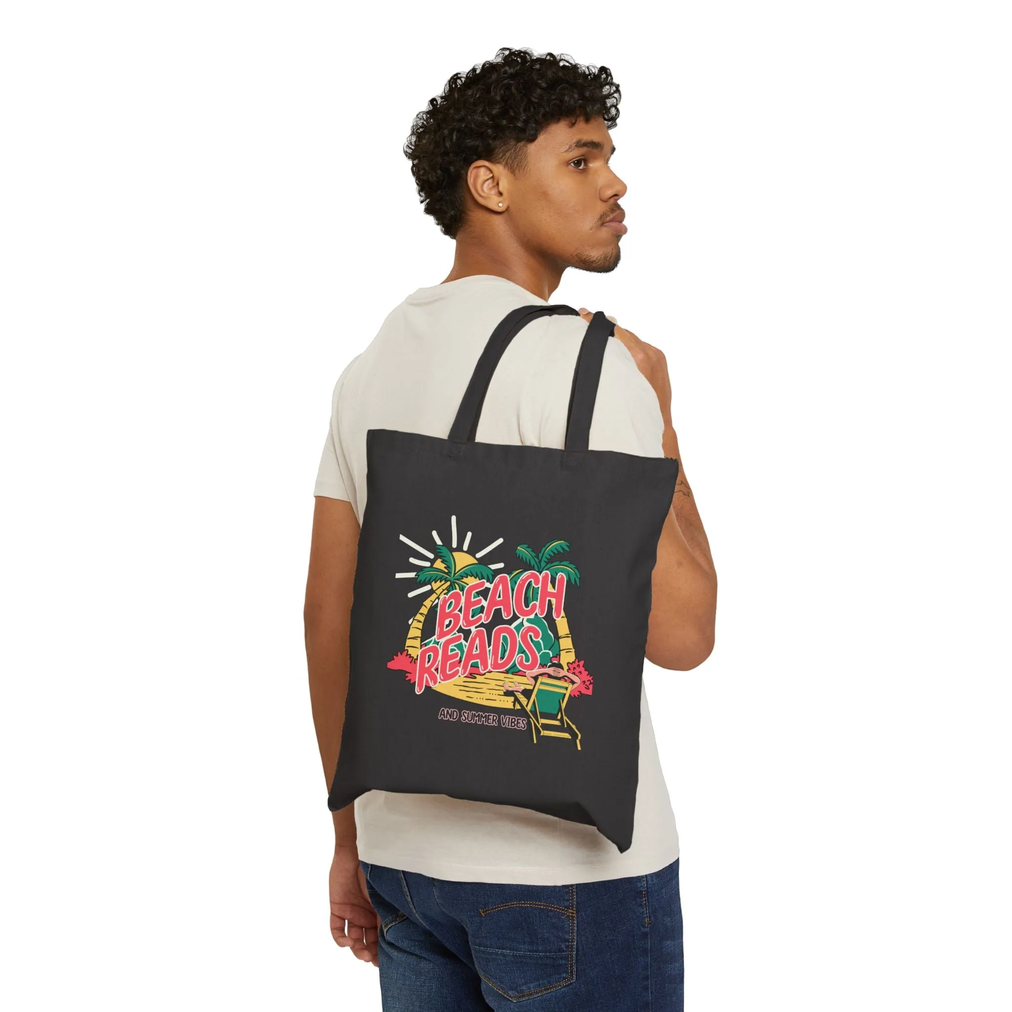 Beach Reads Tote Bag | Summer Book Lover Canvas Bag