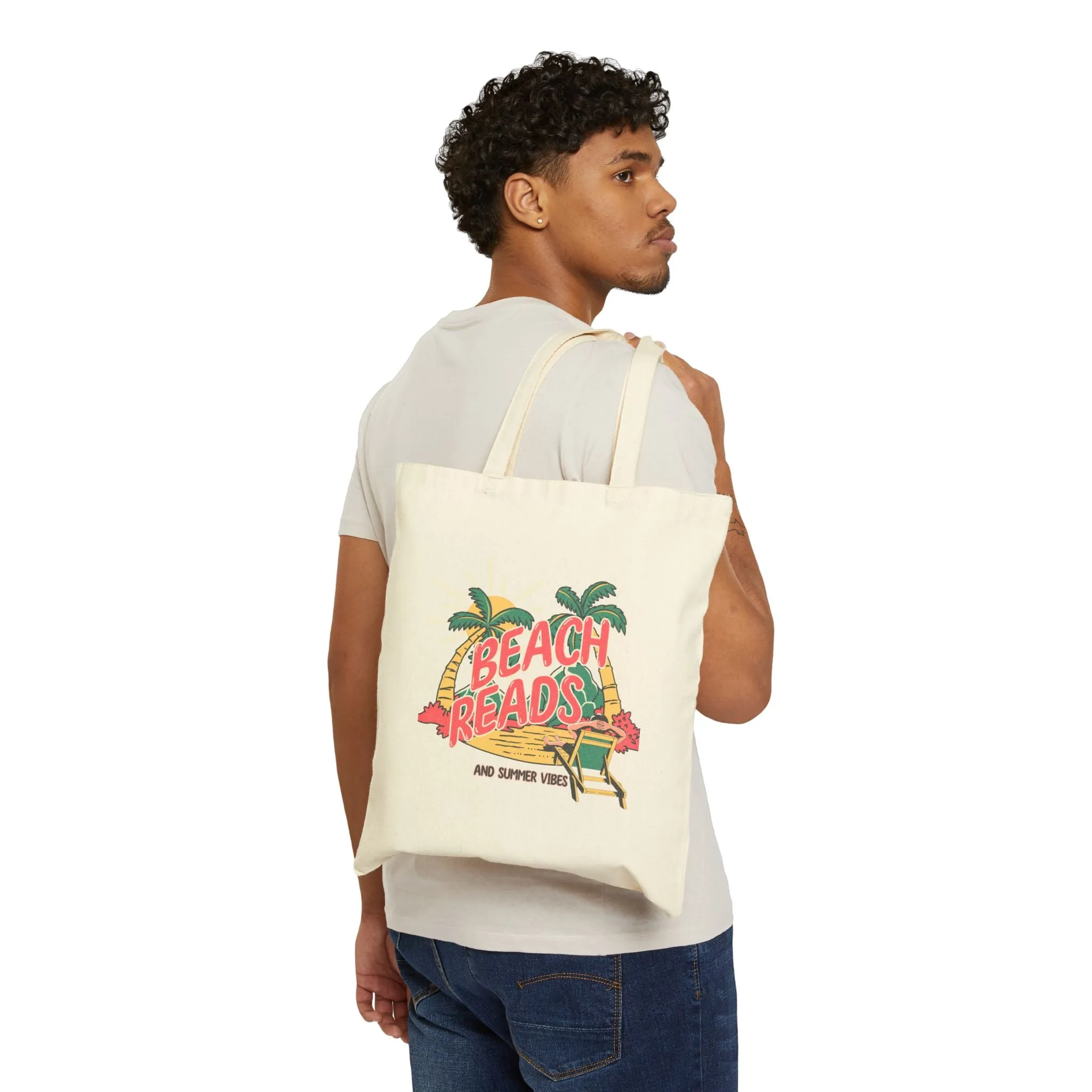 Beach Reads Tote Bag | Summer Book Lover Canvas Bag