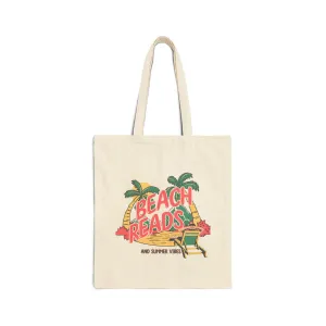 Beach Reads Tote Bag | Summer Book Lover Canvas Bag