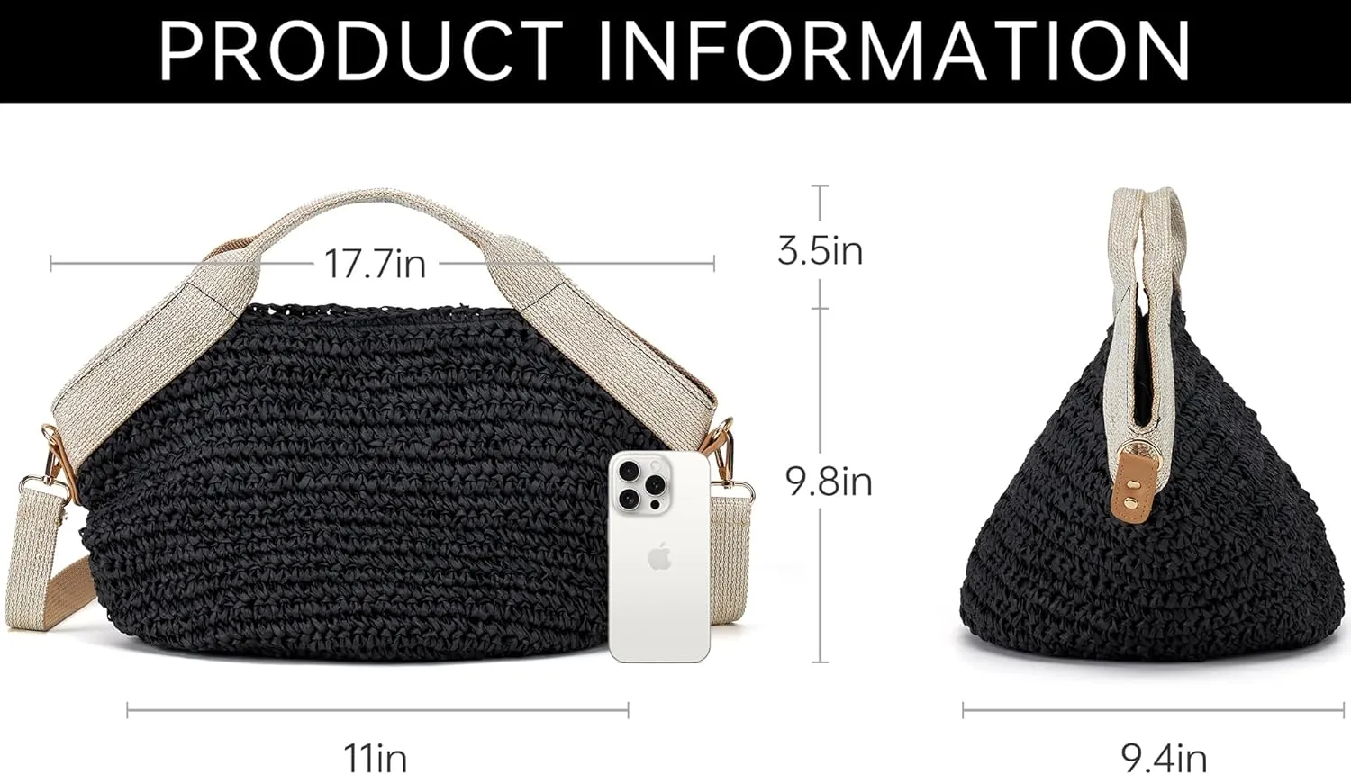 Beach Straw Purse For Women Crossbody Bag Cute Handbags Lightweight Shoulder Bag For Summer Vacation Holiday