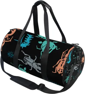 Beetles Funny Duffle Bag Gym Fitness Bag Sports Travel Workout Gymnastics Dance Bag