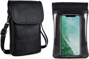 befen Genuine Leather Small Crossbody Bags for Women Cell Phone Bag Cross Body Purses,Silver Zipper