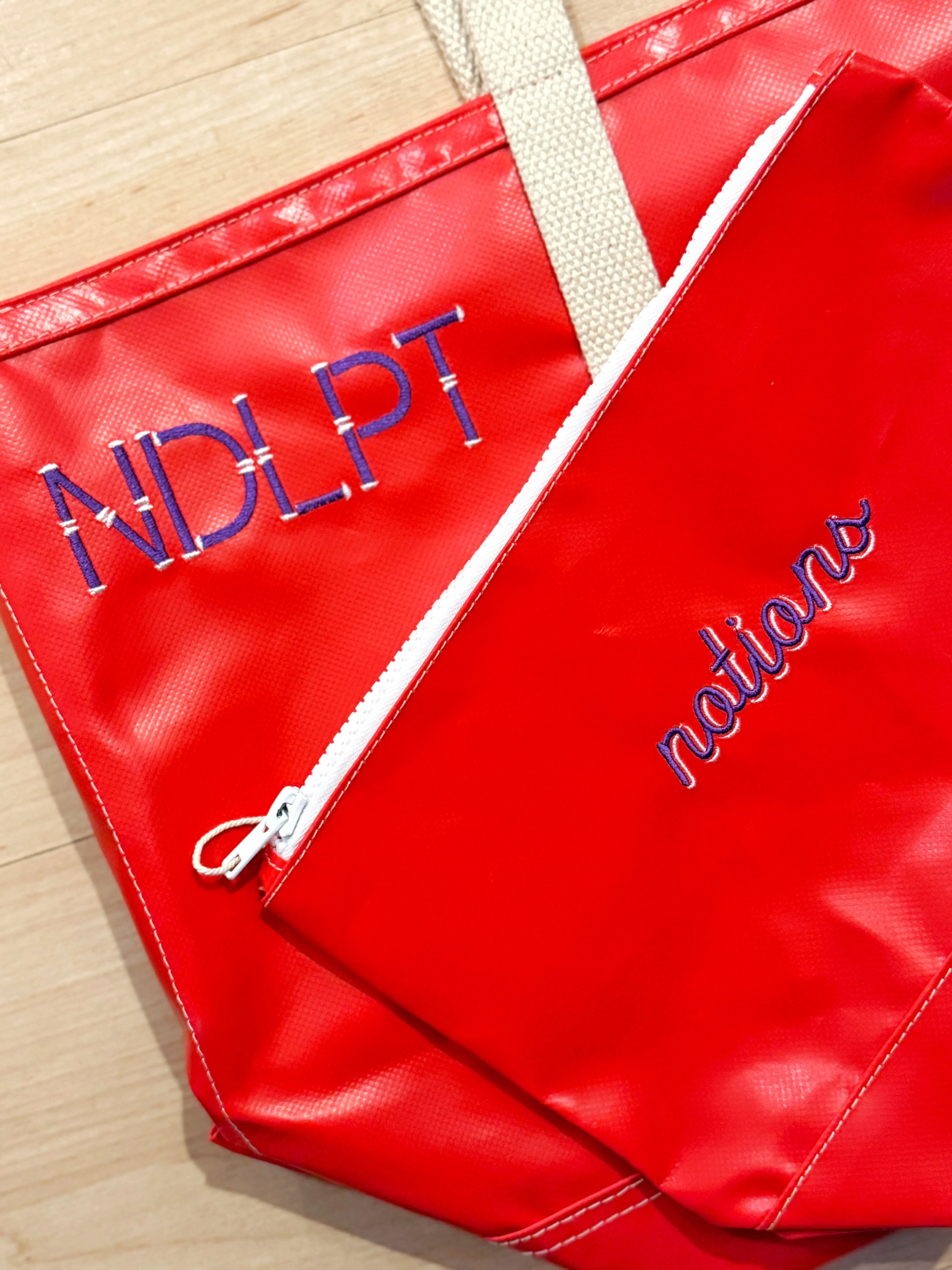 Big Sur Notions Zippered Pouch: Red