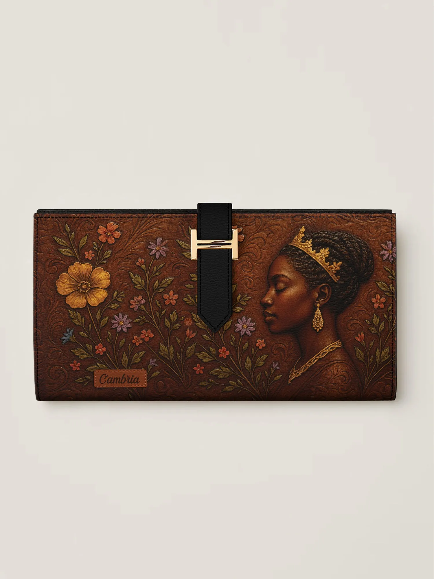 Blossoming Elegance Tab Closure Wallet