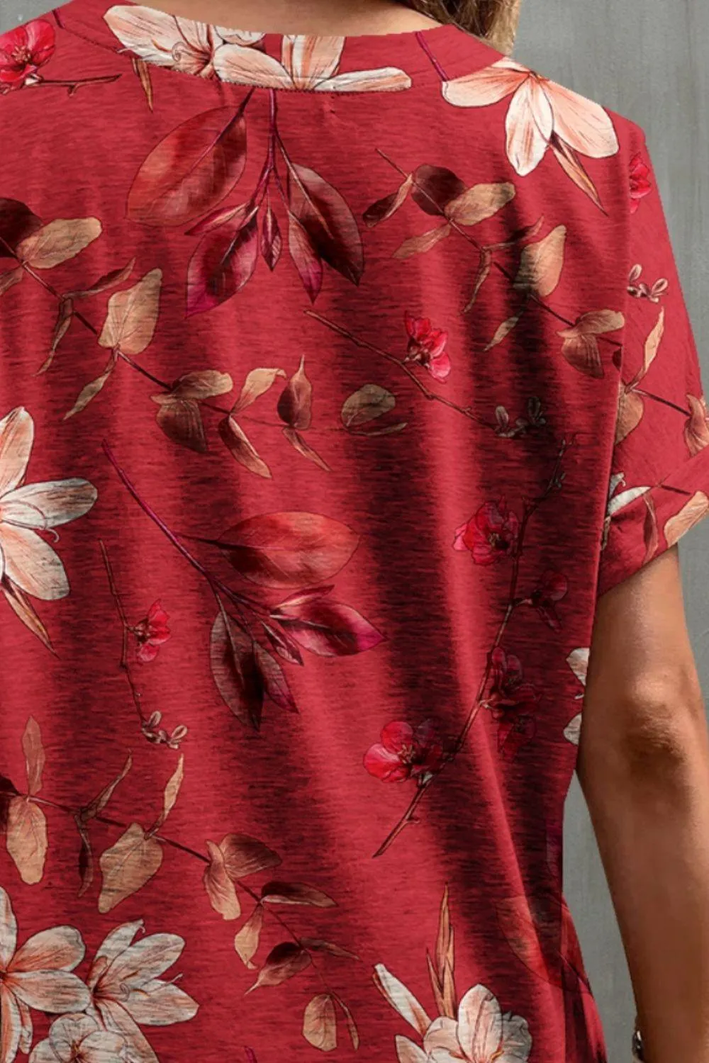 Blossoming Short Sleeve Floral Blouse