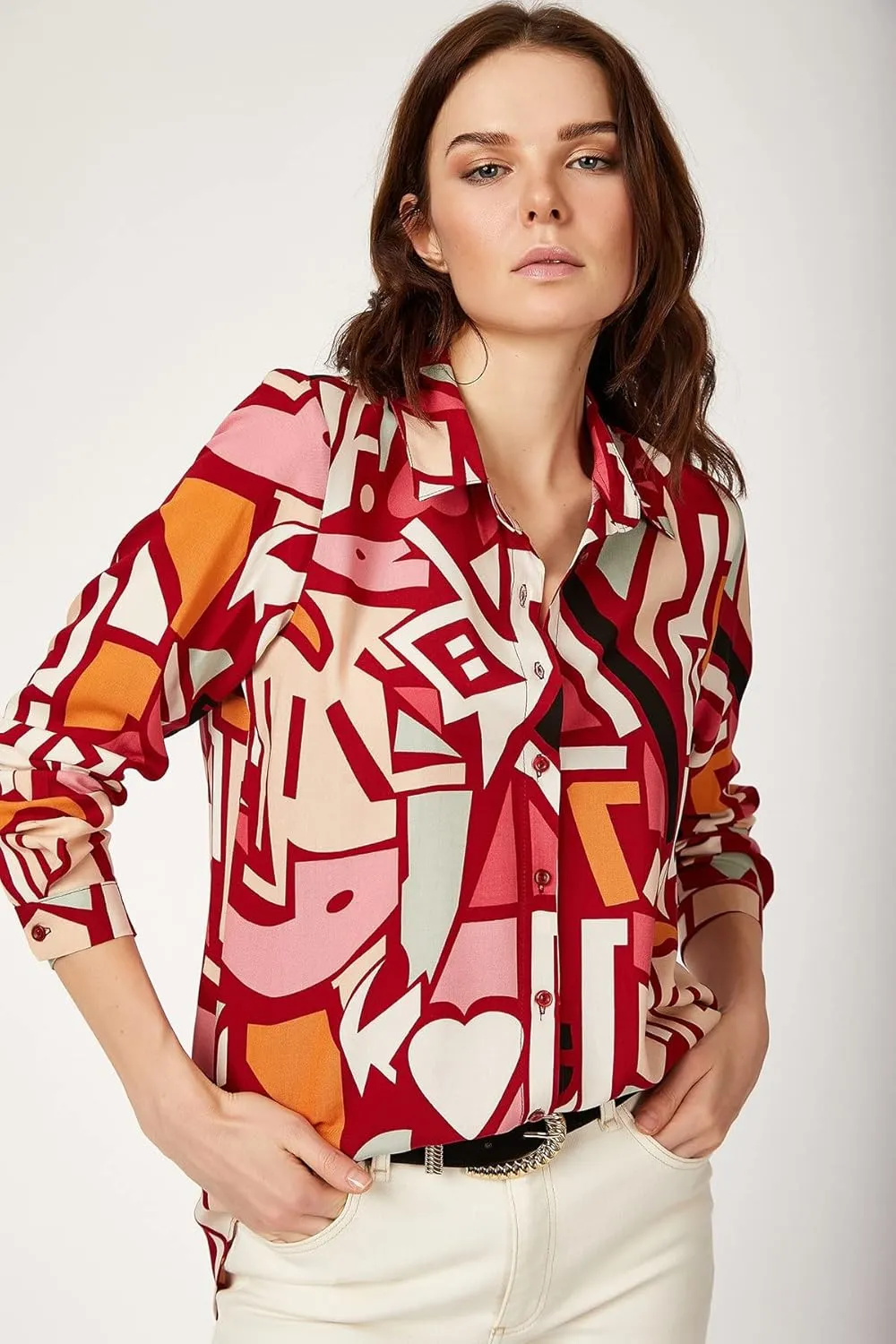Blouses for Women Fashion, Long Sleeve Button Down Shirts Dressy Casual Tops